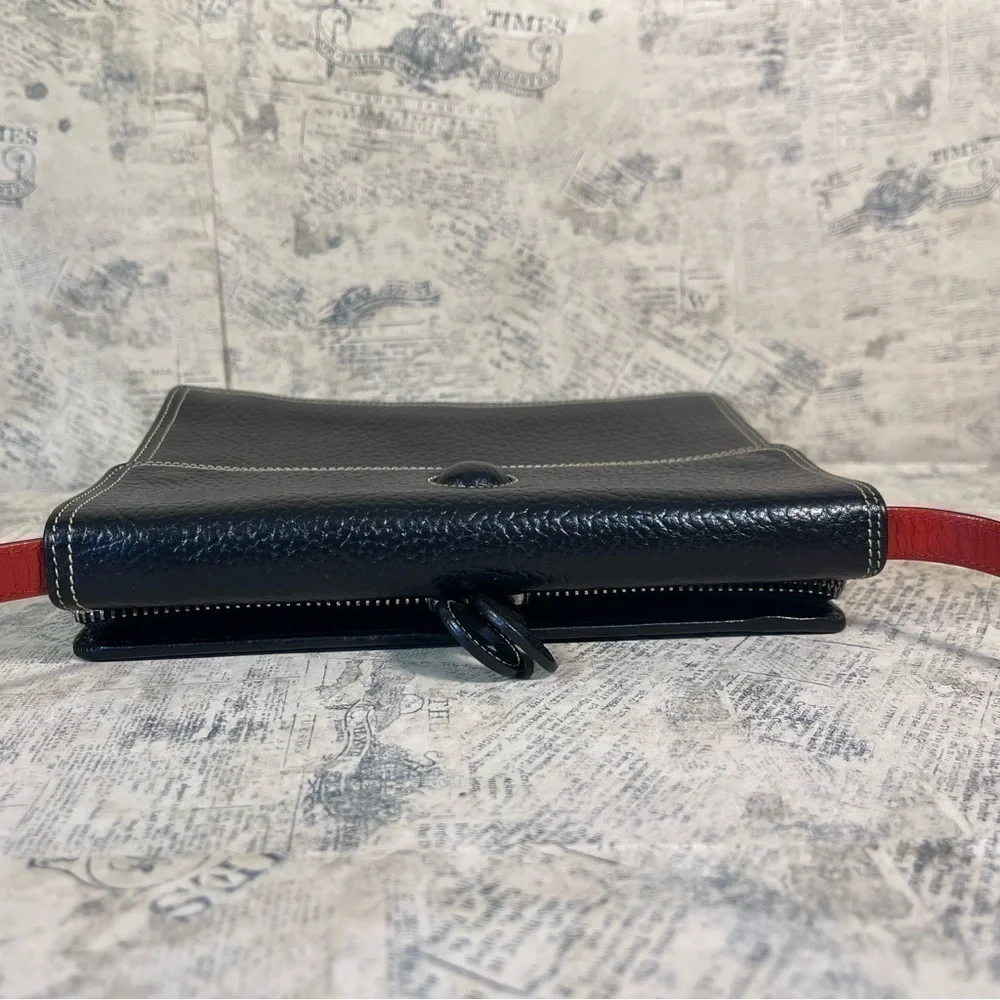 TUSK East West Leather Crossbody Wallet Organizer Bag Travel Purse